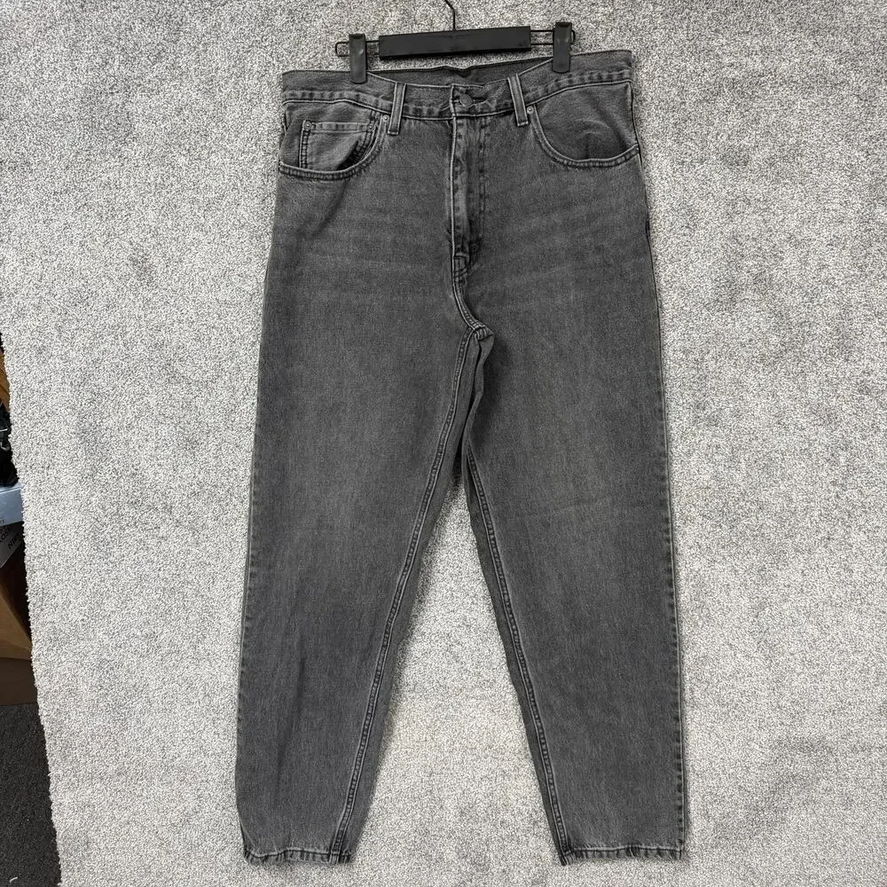 Levis 550 '92 Jeans Mens 34x32 Gray Relaxed Tapered Denim Charcoal Wash